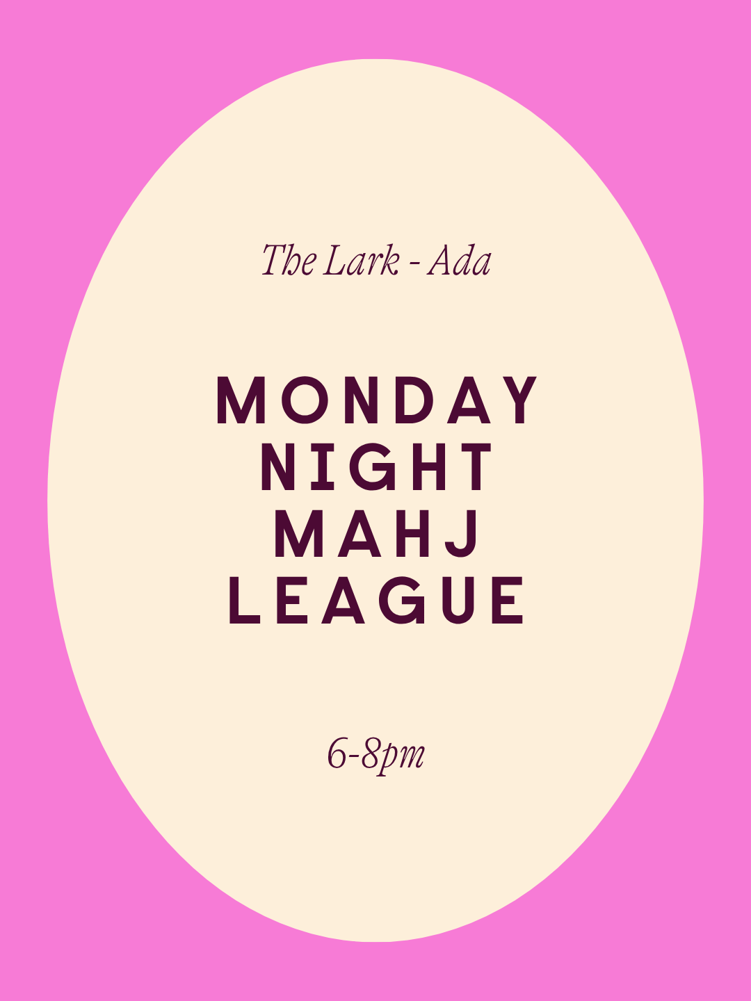 Monday Night Mahj League - November