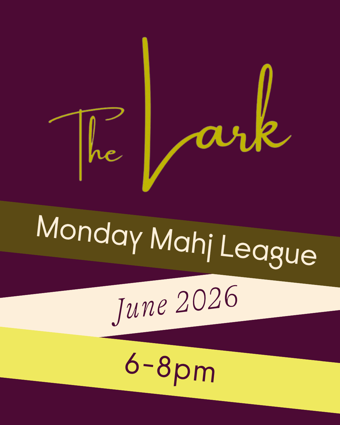 Monday Mahj League at The Lark